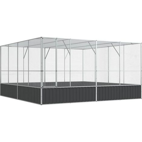 Gabbia per uccelli in argento voliera 418 x 414 x 212 cm acciaio 020045641