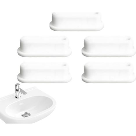 Lot de 5 bouchons de trop-plein en silicone pour éviers, joint rond/ovale pour cuisine et salle de bain (1/5)