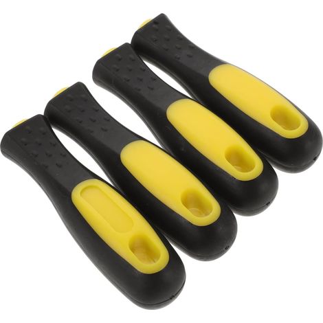 Poignée de lime multifonction lot de 4 manches plastiques antidérapants pour râpes métalliques usage domestique (1/5)