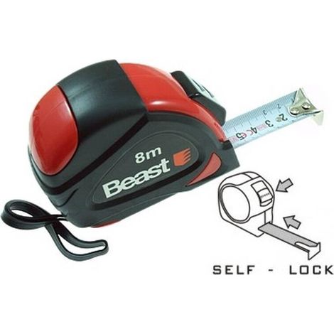 Mètre Ruban Class II 8M x 25MM - Auto-Bloquant - Conforme CE - Beast (1/4)