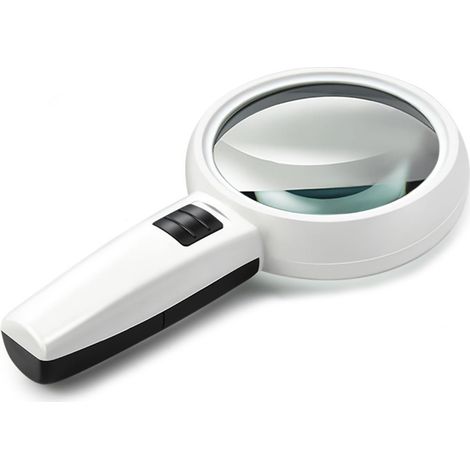 Vergrößerungsglas, Vergrößerungsglas mit Licht, 40 x 30 x, große 3 LED-beleuchtete Lupe zum Lesen, Inspektion, Lesen für ältere Menschen (Größe: L)