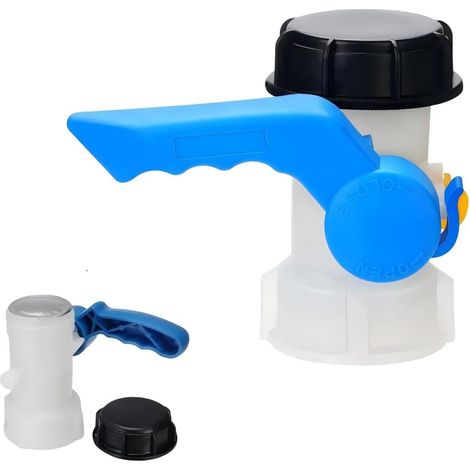 Adaptateur de réservoir IBC - Accessoire de réservoir - Robinet à clapet DN40 - 62 mm - Adaptateur de réservoir - Accessoire de réservoir d'eau - Robinet à boisseau sphérique (1/5)