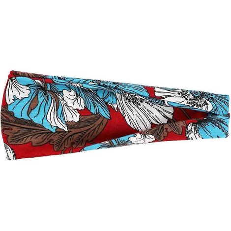 Bandeau bohème style boho à motif rétro, large bandeau, haute élasticité, absorbant la transpiration, imprimé-C (1/5)