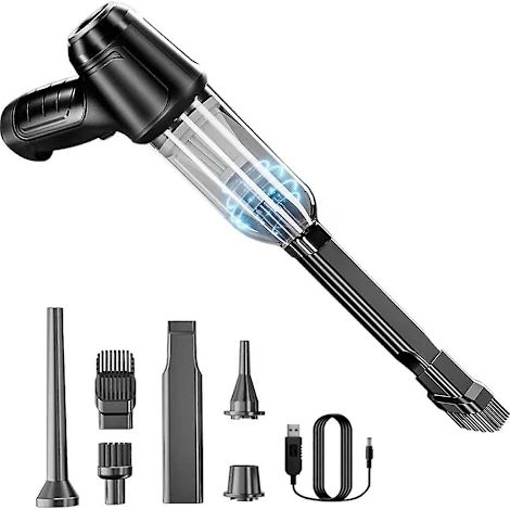 Aspirateur de voiture portable sans fil, aspiration puissante de 9000 Pa, rechargeable. (1/5)
