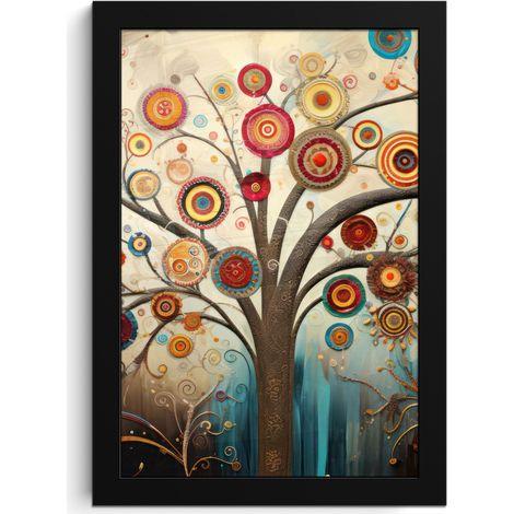 Framed Poster Tree - Tree of life - Color 20x30 cm (1/5)