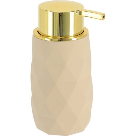 Dispenser di sapone in abs + gomma 210ml - beige - Tendance (1/2)