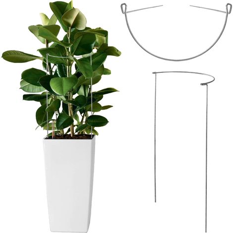 KADAX Pflanzenhalter aus Stahl, Staudenhalter, Rankengewächs, halbrunde, 100 cm