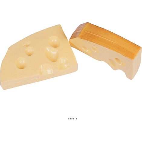 Tranches de Gruyere artificiel x2 en Plastique soufflé L 160x100 mm (1/3)