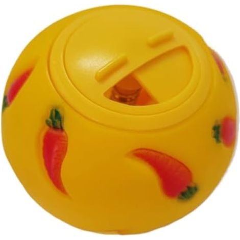 7,5x7,5cm PVC Boule De Friandises pour Lapin, Distributeur De Boules De Friandises pour, Balle Snack pour Rongeur, Distribution Nourriture Lapin, De Balle De Puzzles Alimentaires (1/4)