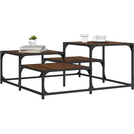 Couchtisch Braun Eichen-Optik 87,5x87,5x40 cm Holzwerkstoff