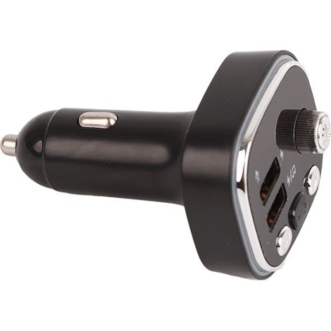 Autoradio Bluetooth Mains Libres avec 2 Ports USB, Émetteur FM 7 Couleurs, Chargeur de Voiture Argenté (1/4)