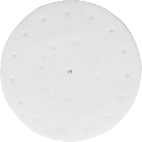 Lot de 100 feuilles de papier absorbant l'huile antiadhésives rondes pour barbecue, pour friteuse et poêle profonde (18 cm) (1/4)
