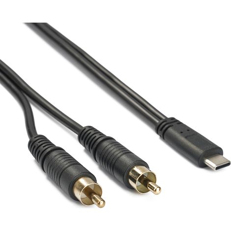 USB-C to 2 RCA to XLR adapter, mixing console, AV amplifier, effects processor, digital audio adapter cable (1/4)