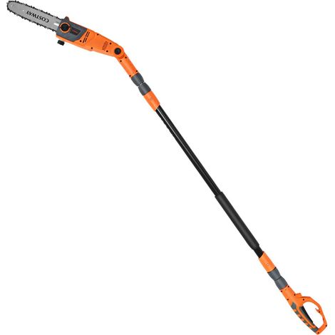 Elagueuse sur Perche Télescopique 212-286 cm 750W Tête Réglable Vitesse de chaîne 11 m/s Tige en Aluminium Rétractable A Angle de Coupe Réglable (1/2)