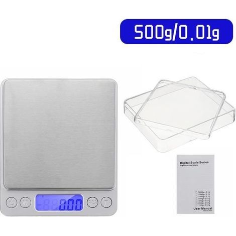 Mini-Küchenwaage mit LCD-Display, hohe Präzision – 0,01 g, 500 g (1/4)