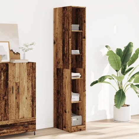 Wardrobe Old Wood 30x50x200 cm Engineered Wood vidaXL