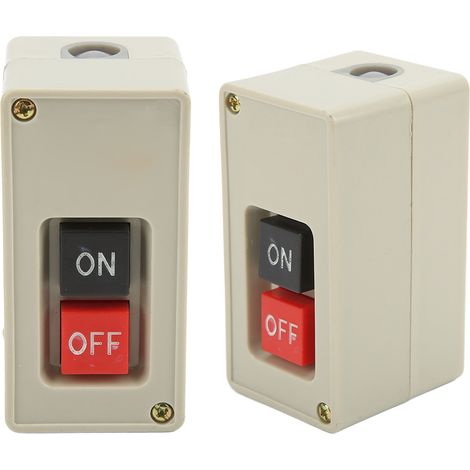 Interrupteur moteur triphasé 2 positions auto-réinitialisation 380V 30A - Lot de 10 pièces pour armoire électrique (1/5)