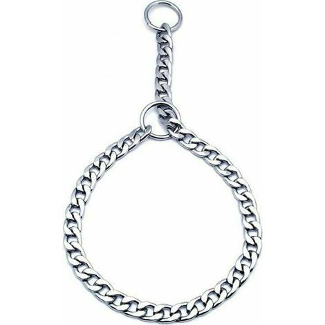 Collar de hierro macizo para perros, cadena metálica, collar de entrenamiento ajustable para perros grandes y mascotas (S) (1/4)