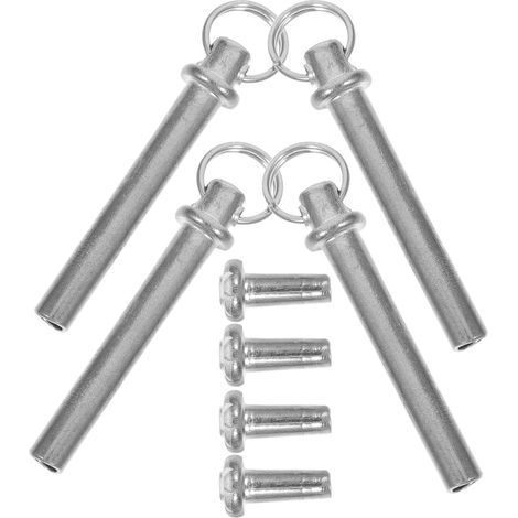 Kit Compatible Folding Fabric Repair Rivets Shafts Silver Color Metal (1/5)
