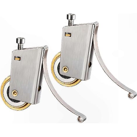 Roulettes de porte coulissante avec roues concaves, robustes et faciles à poser, pour une installation rapide et durable. (1/4)