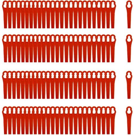 Lames de rechange en plastique, 100 unités pour tondeuse à gazon, lames de coupe durables pour débroussailleuse et coupe-bordures. (1/5)