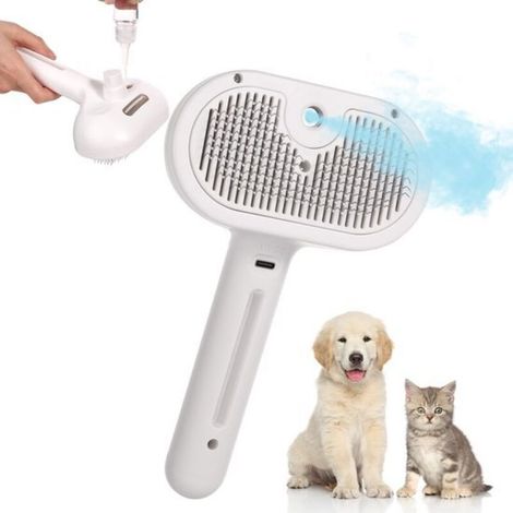Spazzola a vapore per gatti 3 in 1 - Per peli lunghi e corti - Spazzola a vapore per gatti - Spazzola a vapore per gatti - Spazzola a vapore per gatti