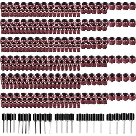 Tambour De Ponçage Comprenant 360 Pièces Bandes de Ponçage et 24 Pièces Tambour Mandrin  pour Dremel Outils Rotatifs