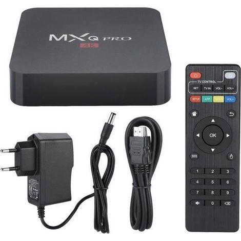 Smart TV Box WIFI TV Box Set-Top Box Lecteur multimédia HDMI pour MXQ-PRO-H3-1 + 8G 110-240V (prise UE) My16852 (1/4)