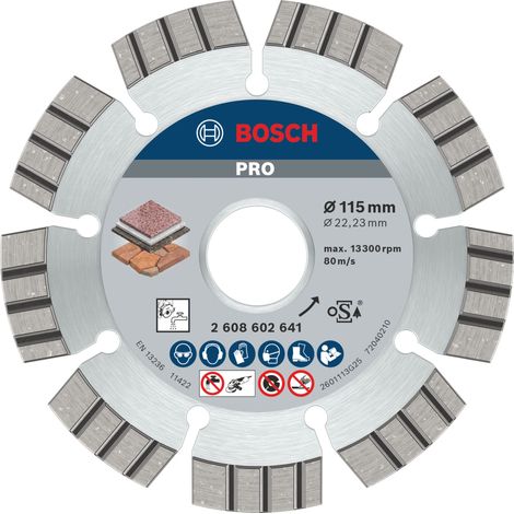 Beste Stein-Diamant-Trennscheibe 115 x 2223 x 22 x 12  BOSCH 2608602641