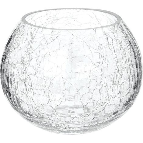 Photophore en Verre "Craq" 10cm Transparent
