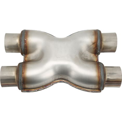 Sortie d'échappement double 2 sorties en acier inoxydable, embout de pot catalytique 51mm/2in pour auto, silencieux universel 4 voies (1/5)