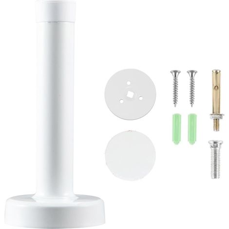 Butée porte - Inox caoutchouc 12 cm - Blanc (1/5)