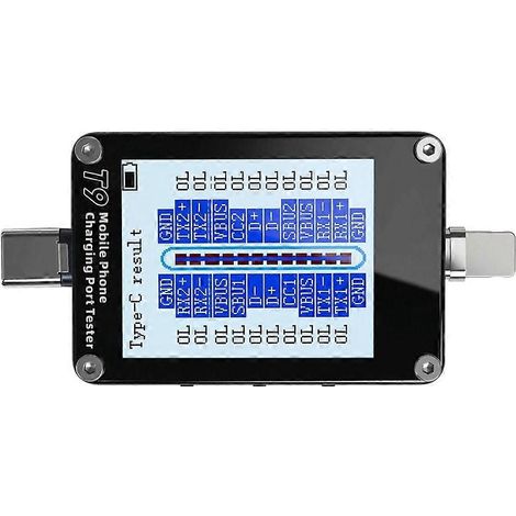 Testeur de prise arrière intelligent T9 : détection de téléphone portable, verrouillage automatique, point de défaut, testeur de port de charge de téléphone portable (1/5)