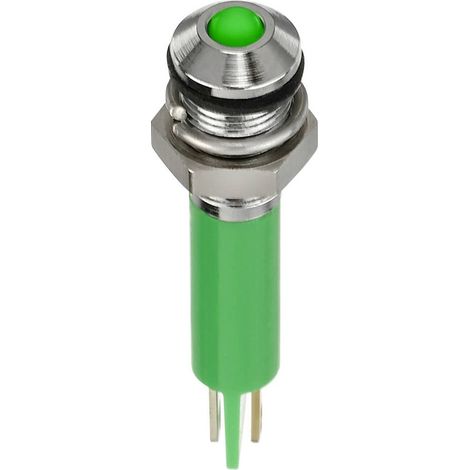 APEM Q6P1CXXG24E Luce di segnalazione a LED Verde Prominente 50 mcd