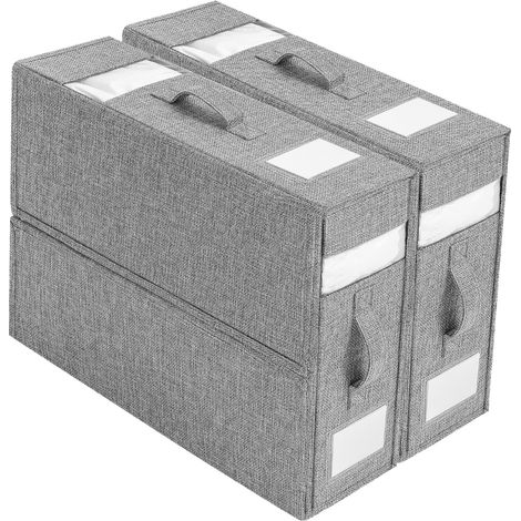 [Ensemble de rangement pour lit] [Dandre] [ENST] [Grès] [Ensemble de rangement chic pour lit avec housses de couette et tapis de laine] (1/5)