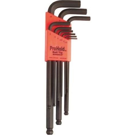 Bondhus Prohold chiavi a brugola a sfera rosse set 9 pezzi
