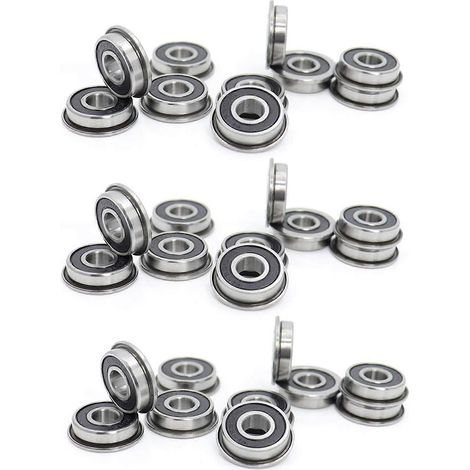 30 Stück F695-2RS Lager 5x13x4mm Flansch-Miniatur-Rillenkugellager F695RS für VORON Mobius 2/3 3D-Drucker()