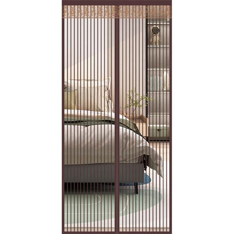 Mosquitera magnética para puerta/ventana de 120x220 cm, cortina antimosquitos con tira adhesiva, cierre automático, malla muy fina, fácil instalación sin taladrar. (1/4)