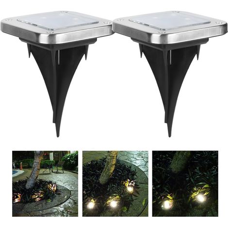 4er-Set 8-LED-Solar-Erdleuchten für den Außenbereich, Gartenwege und Gartendekoration (1/5)