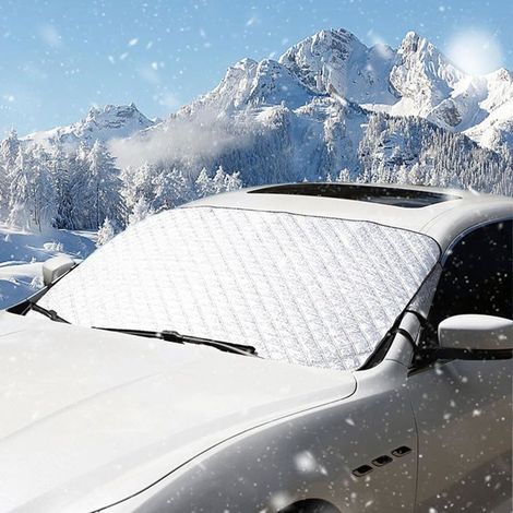 1 pièce Couverture Pare-Brise Hiver, 4 couches isolantes, protection anti-givre argentée, universelle 5 places (1/4)