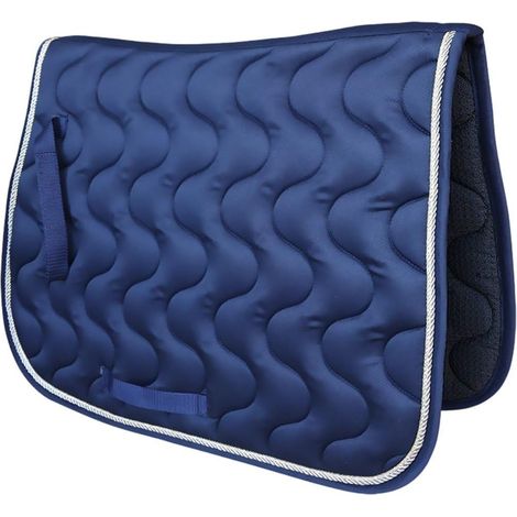 Tapis De Selle Matelassé Polyvalent pour L'équitation L'entraînement, avec Passepoil en Corde Rembourrage Doux pour Le Dos du Cheval (1/5)