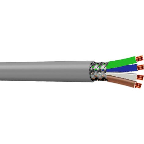Cable blindés 500V LIYCY 4X0.34 mm² à la coupe (minimum 10m)