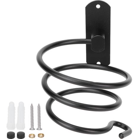 Wandmontierter Haartrocknerhalter aus Aluminiumlegierung, Aufbewahrungsmöglichkeit für Friseursalons, Hotels oder Badezimmer (1/5)