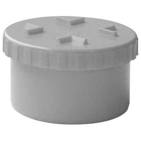First Plast – Tampon de visite PVC évacuation Ø200 – Emboîture à coller – Norme NF EN 1329-1 – Pour réseaux d'évacuation sanitaires (1/2)