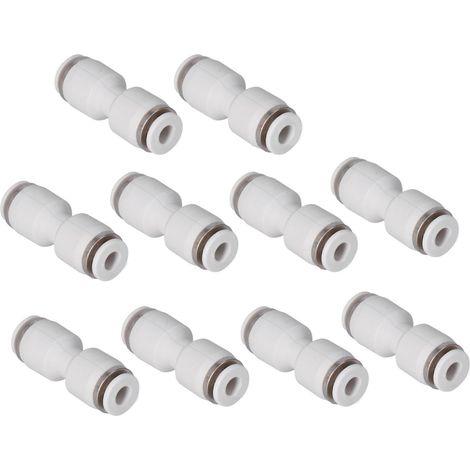 Raccord Pneumatique Tube Connecteur Droit Push-in Raccord Rapide pour Tuyaux PU16 (Lot de 10) (1/5)