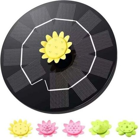 BARKBUSTERS Fontaine solaire pompe solaire pour bassin à 5 effets Fontaine solaire, fontaine solaire pour jardin Pompe solaire flottante pour bassin de jardin ou fontaine (1/5)