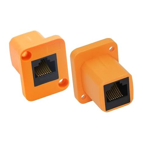 Spina Ethernet, modulo Tipo D, adattatore Ethernet RJ45, presa Cat6 per montaggio a pannello/estensione, connettore di rete LAN, per computer, laptop, router (1/5)