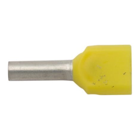 Terminale a ghiera isolato HI 2X1/8 giallo E08KH-02020104721 /100 pezzi/