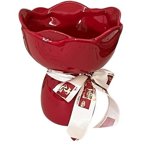 Vase en céramique en forme de rose, vase décoratif de bureau, bouquet de fleurs pour la maison, vases décoratifs à fleurs pour la chambre (1/5)