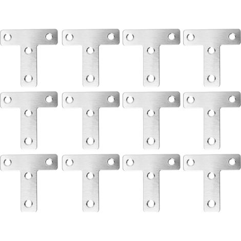 Équerre Angle Droit en Acier Inoxydable T pour Fixations de Table, Support Robuste, Lot de 20 Pièces (1/5)